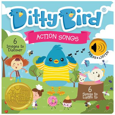 Ditty bird - livre musical sensoriel bebe : chansons drole, fun songs en anglais - pat a cake