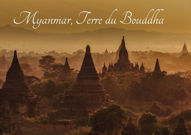 MYANMAR TERRE DU BOUDDHA LIVRE POSTER DIN A4 HORIZONTAL