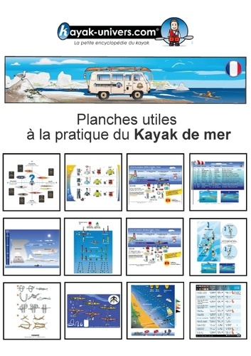 PLANCHES UTILES A LA PRATIQUE DU KAYAK DE MER LIVRE POSTER DIN A3 VERTICAL