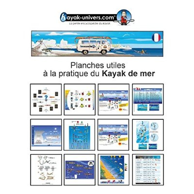 PLANCHES UTILES A LA PRATIQUE DU KAYAK DE MER LIVRE POSTER DIN A4 VERTICAL