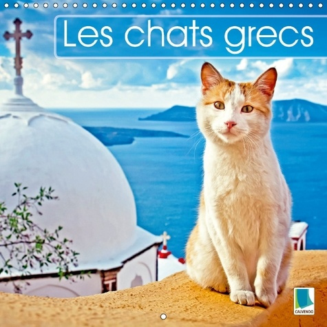LES CHATS GRECS CALENDRIER MURAL 2018 300 300 MM SQUARE - DES CHATS EN VACANCES SE PRELA
