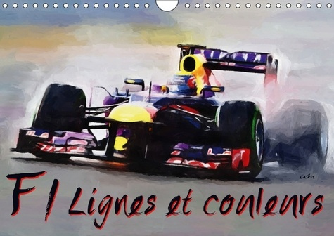 F1 LIGNES ET COULEURS CALENDRIER MURAL 2018 DIN A4 HORIZONTA - SERIE DE 12 TABLEAUX POUR METT