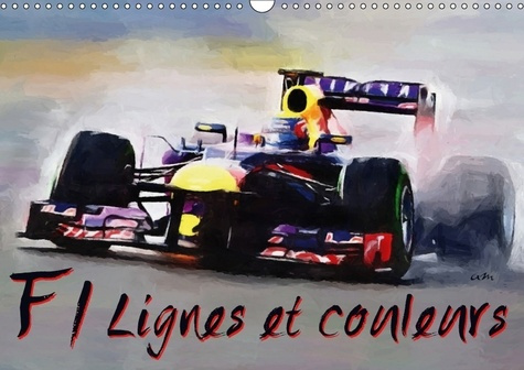 F1 LIGNES ET COULEURS CALENDRIER MURAL 2018 DIN A3 HORIZONTA - SERIE DE 12 TABLEAUX POUR METT