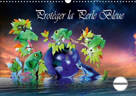 PROTEGER LA PERLE BLEUE (CALENDRIER MURAL 2019 DIN A3 HORIZONTAL) - DESSINS AU CRAYON DE COULEUR : N