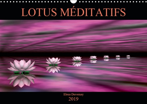 LOTUS MEDITATIFS (CALENDRIER MURAL 2019 DIN A3 HORIZONTAL) - LA BEAUTE DES FLEURS DE LOTUS DANS UN E