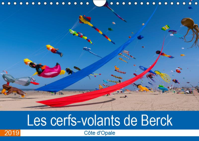 LES CERFS-VOLANTS DE BERCK-SUR-MER (CALENDRIER MURAL 2019 DIN A4 HORIZONTAL) - COTE D'OPALE (CALENDR