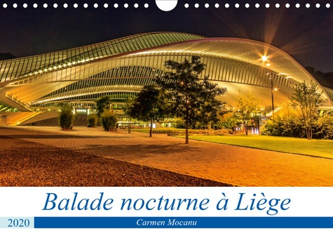 Balade nocturne à Liège (Calendrier mural 2020 DIN A4 horizontal). Les lumières d’une ville pendant