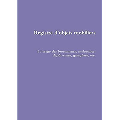 Registre d'objets mobiliers