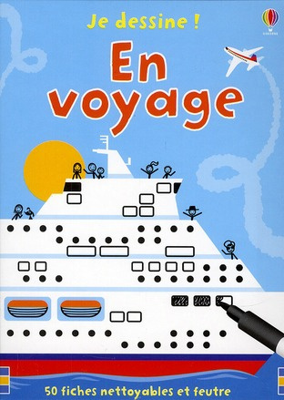 Je dessine en voyage. 50 fiches nettoyables et feutre