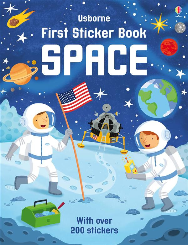 First sticker book space