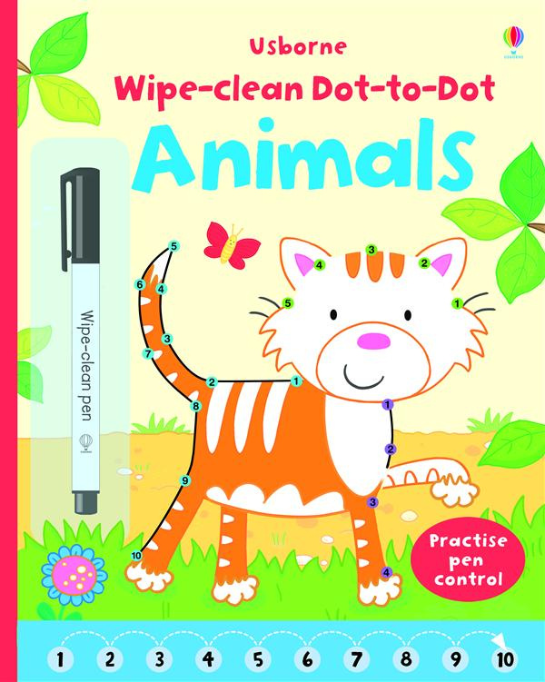 Wipe-clean dot-to-dot animals