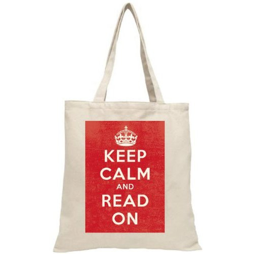 KEEP CALM, I LOVE BOOKS TOTES