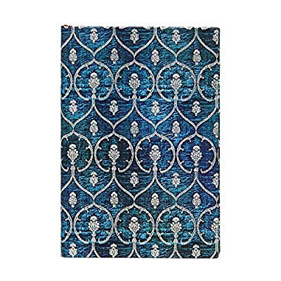 Carnet ligné Velours bleu mini