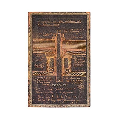 Agenda 2020-2021 13 mois Tesla croquis d'une turbine un jour par page