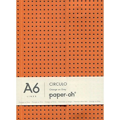 CARNET CIRCULO ORANGE SUR GRIS A6 LIGNE