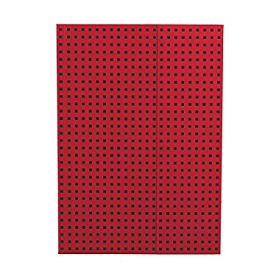 Carnet Quadro Rouge sur Noir A4 Non-ligné