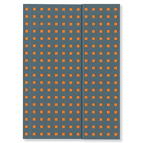 Carnet Quadro Gris sur Orange A4 Ligné