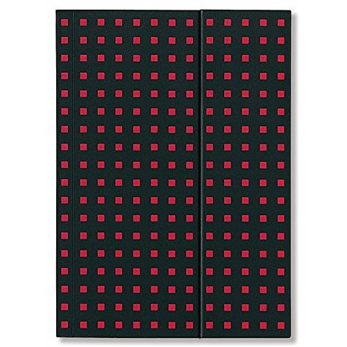 Carnet Quadro Noir sur Rouge B6 Ligné