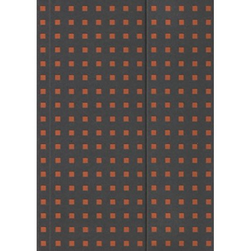 Carnet Quadro Gris sur Orange B6 Non-ligné