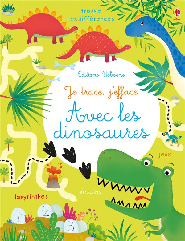 Avec les dinosaures. Avec un feutre à encre effaçable