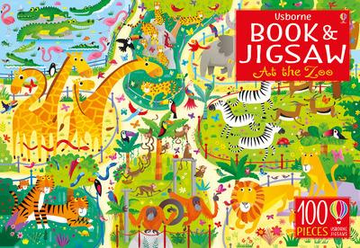 USBORNE BOOK & JIGSAW AT THE ZOO