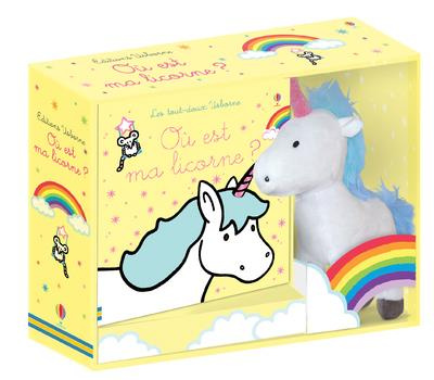 Coffret Où est ma licorne ? Contient 1 livre et 1 peluche