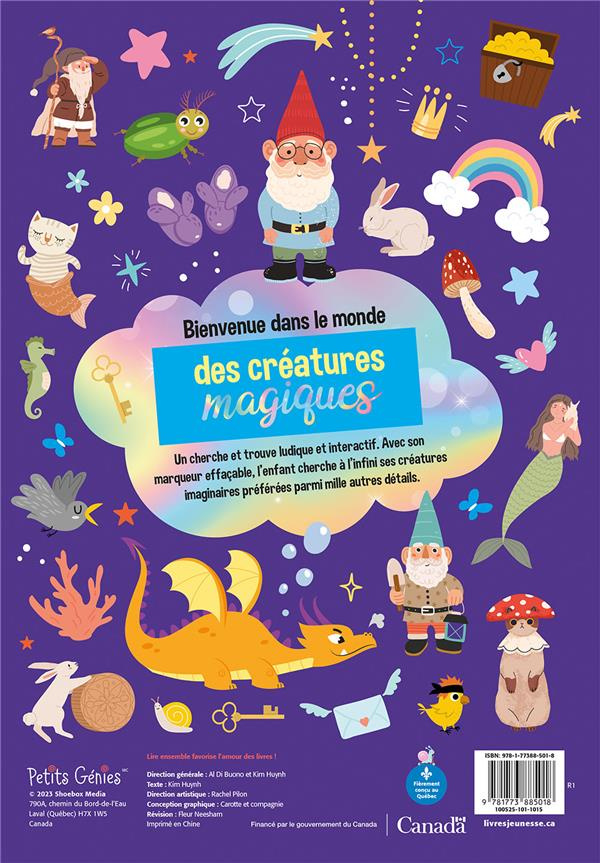Cherche et trouve Les créatures magiques. Livre-ardoise avec marqueur effaçable !