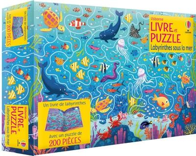 Labyrinthes sous la mer. Un livre de labyrinthes et 1 puzzle de 200 pièces
