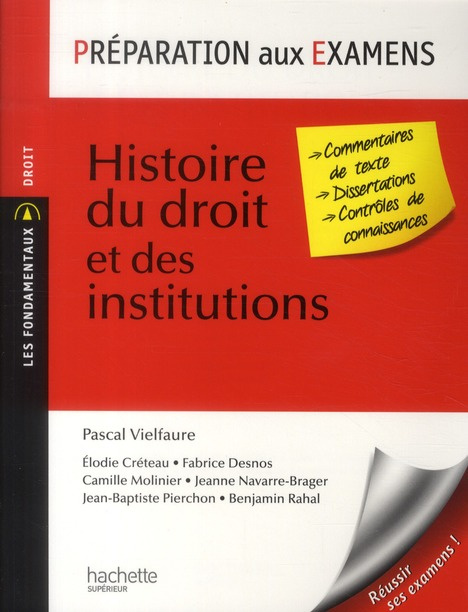 Histoire du droit et des institutions