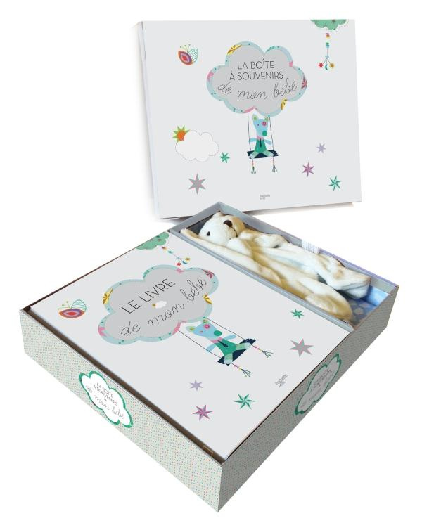 La boîte à souvenirs de mon bébé. Coffret livre peluche