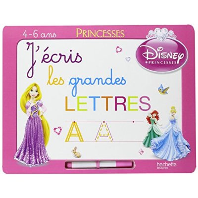 J'écris les grandes lettres avec les princesses. Contient : 1 ardoise