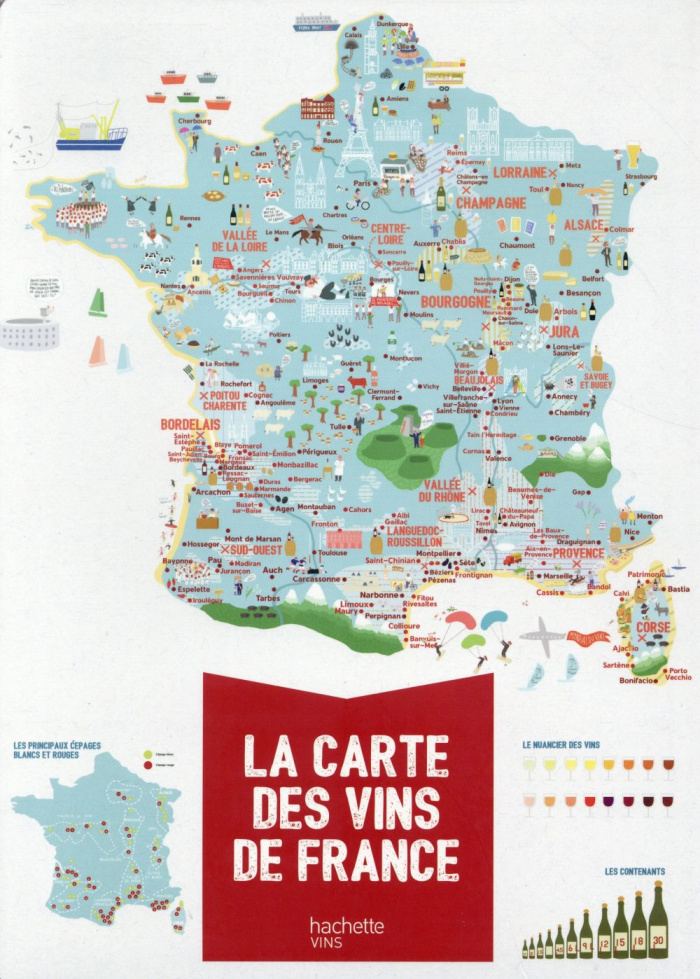 La carte des vins de France
