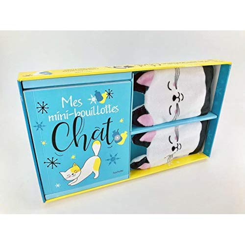 Coffret Mes mini-bouillottes chat. Avec 2 mini-bouillottes réutilisables à l'infini