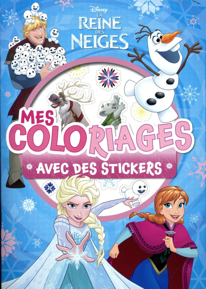 Mes coloriages avec stickers La Reine des Neiges