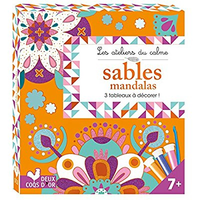 Sables mandalas. 3 tableaux à décorer !