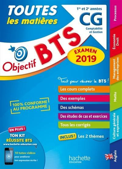 OBJECTIF BTS CG 2019 TOUTES LES MATIERES
