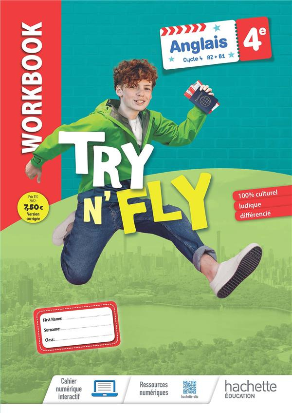 Anglais 4e A2>B1 Try n'Fly. Workbook