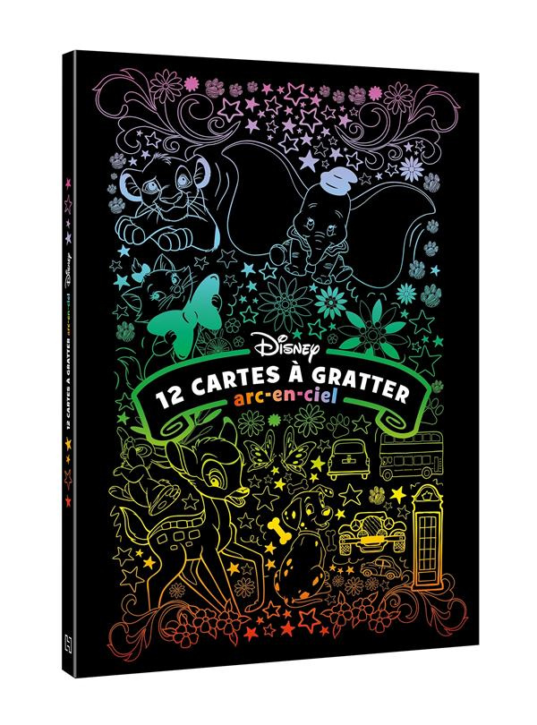 12 Cartes à gratter arc-en-ciel disney