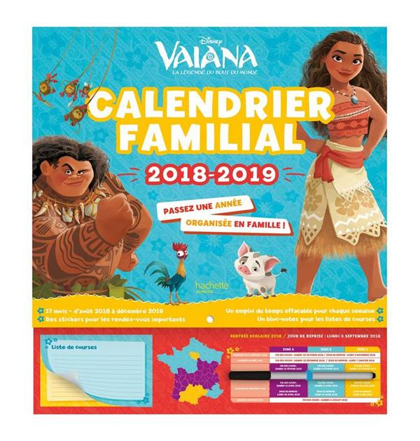 Calendrier familial Vaiana