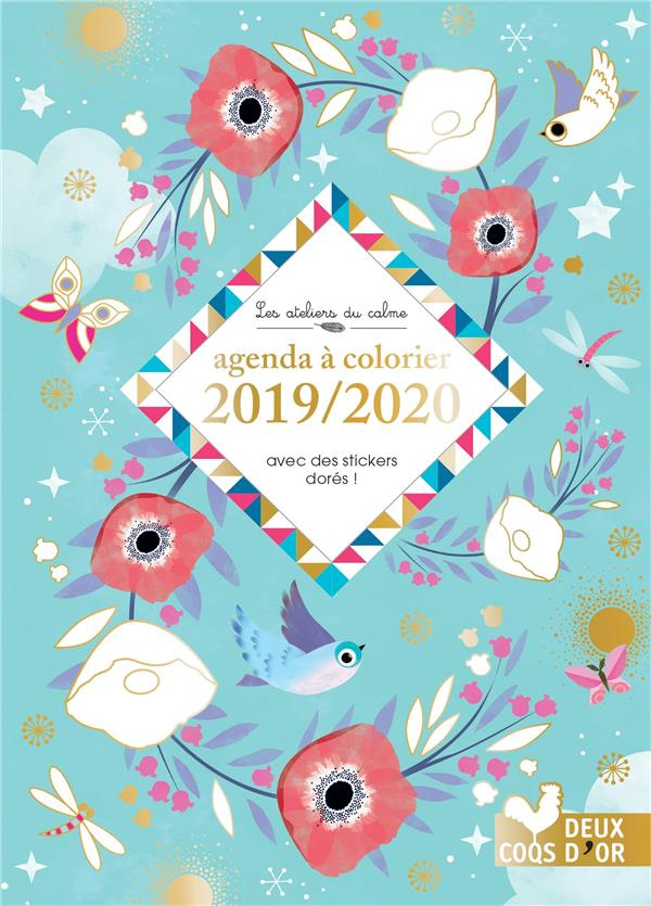 Agenda à colorier avec des stickers dorés ! Edition 2019-2020