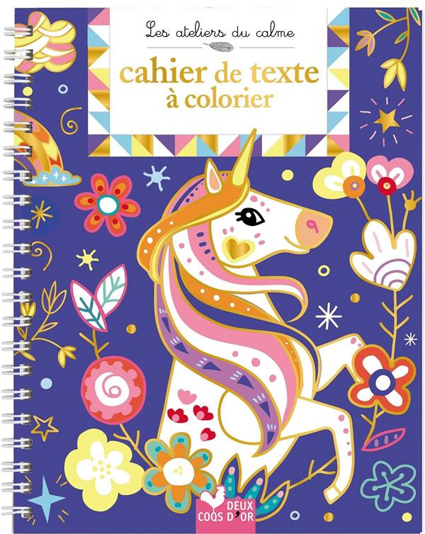 Mon cahier de texte à colorier