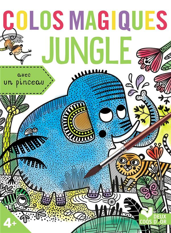 Colos magiques Jungle. Avec 10 cartes à colorier magiques, 1 livret plein d'idées et de créations or