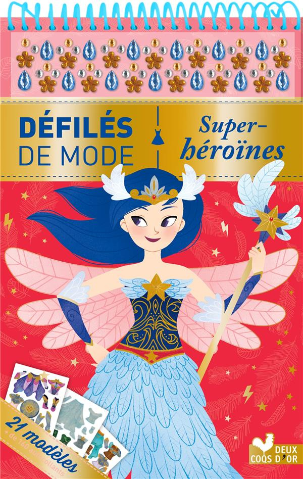 Super héroïnes. 21 modèles,   de 160 autocollants