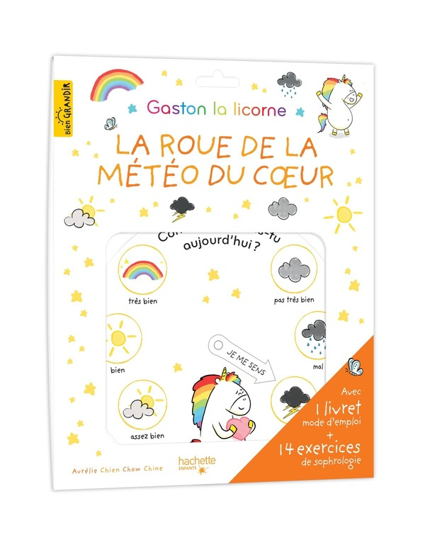 Gaston la licorne : La roue de la météo du coeur. Avec 1 livret mode d'emploi 14 exercices de soph