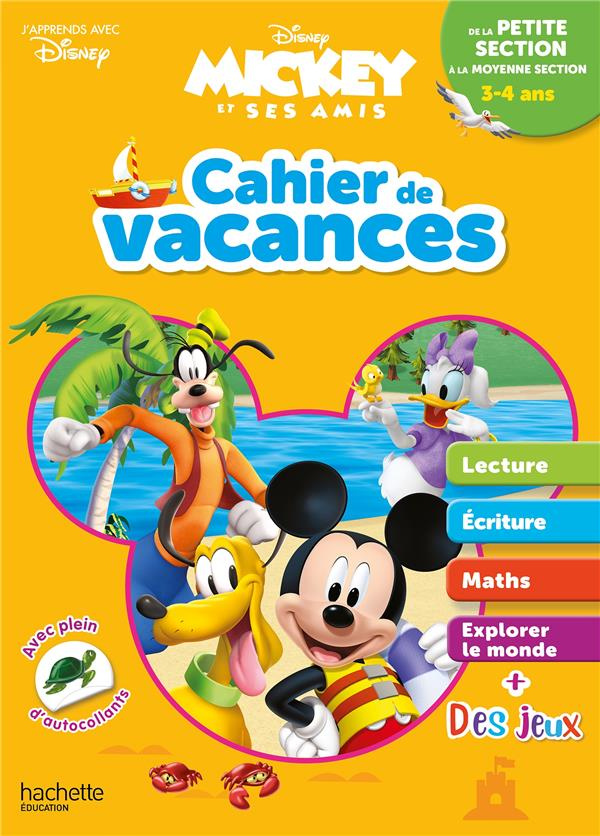 Cahier de vacances de la petite section à la moyenne section. Mickey et ses amis, Edition 2020