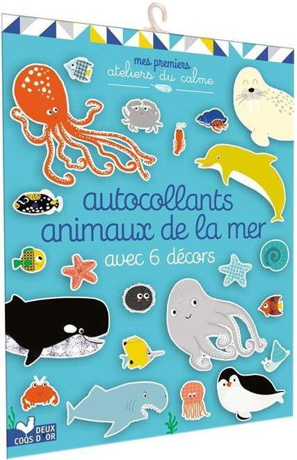Autocollants animaux de la mer. Avec 6 décors