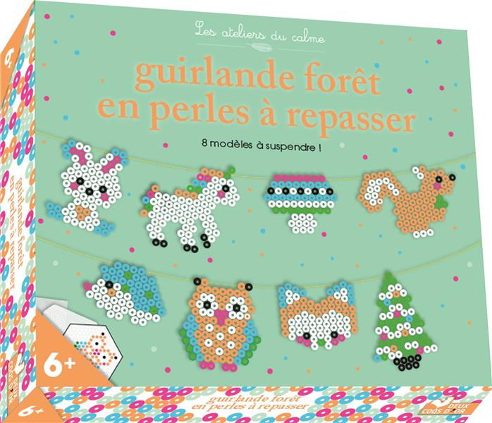 Coffret Guirlande forêt en perles à repasser. Avec plus de 620 perles à repasser, 8 modèles de créat