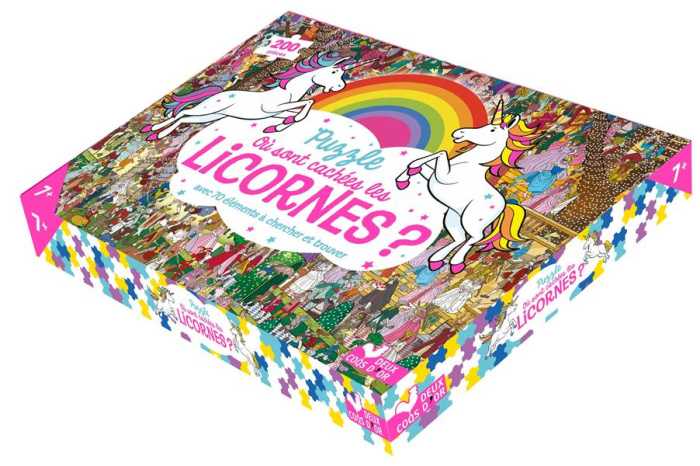 PUZZLE OU SONT CACHEES LES LICORNES ? - 200 PIECES