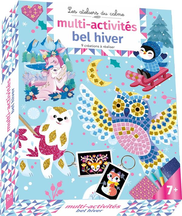 Coffret multi-activités bel hiver. 9 créations à réaliser ; Avec un livret de 8 pages inclus