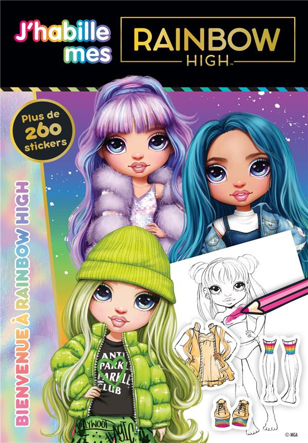 Bienvenue à Rainbow High. Avec plus de 260 stickers
